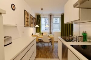 Moderne, kleine Wohnung die liebevoll eingerichtet wurde