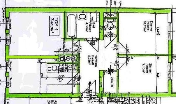 Grundriss einer Wohnung